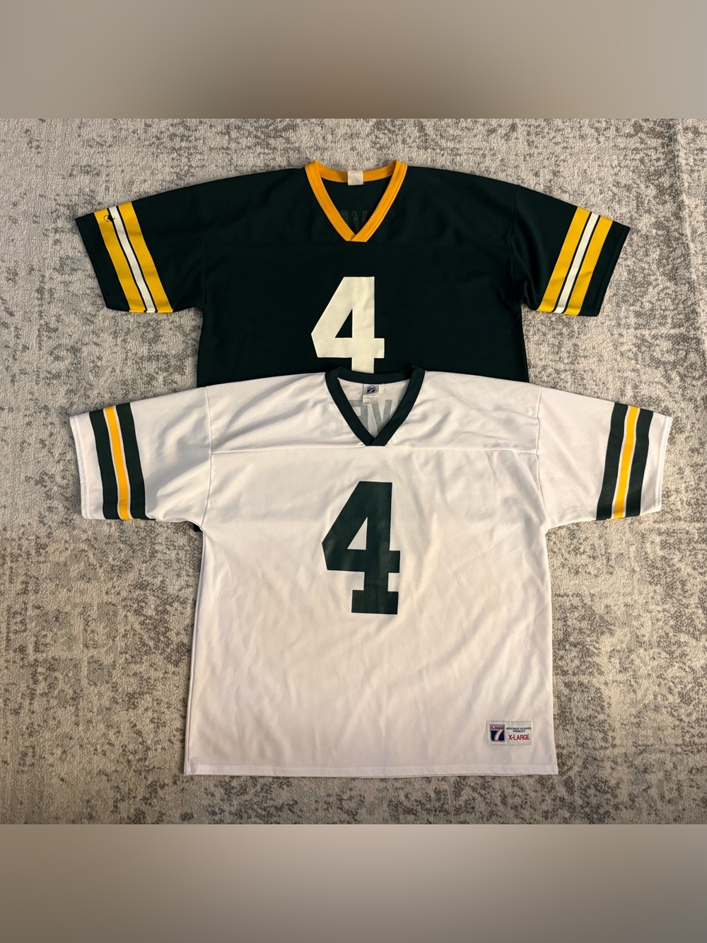 Logo 7 Brett Favre Green Bay Packers Vintage Football Jerseys Size XL